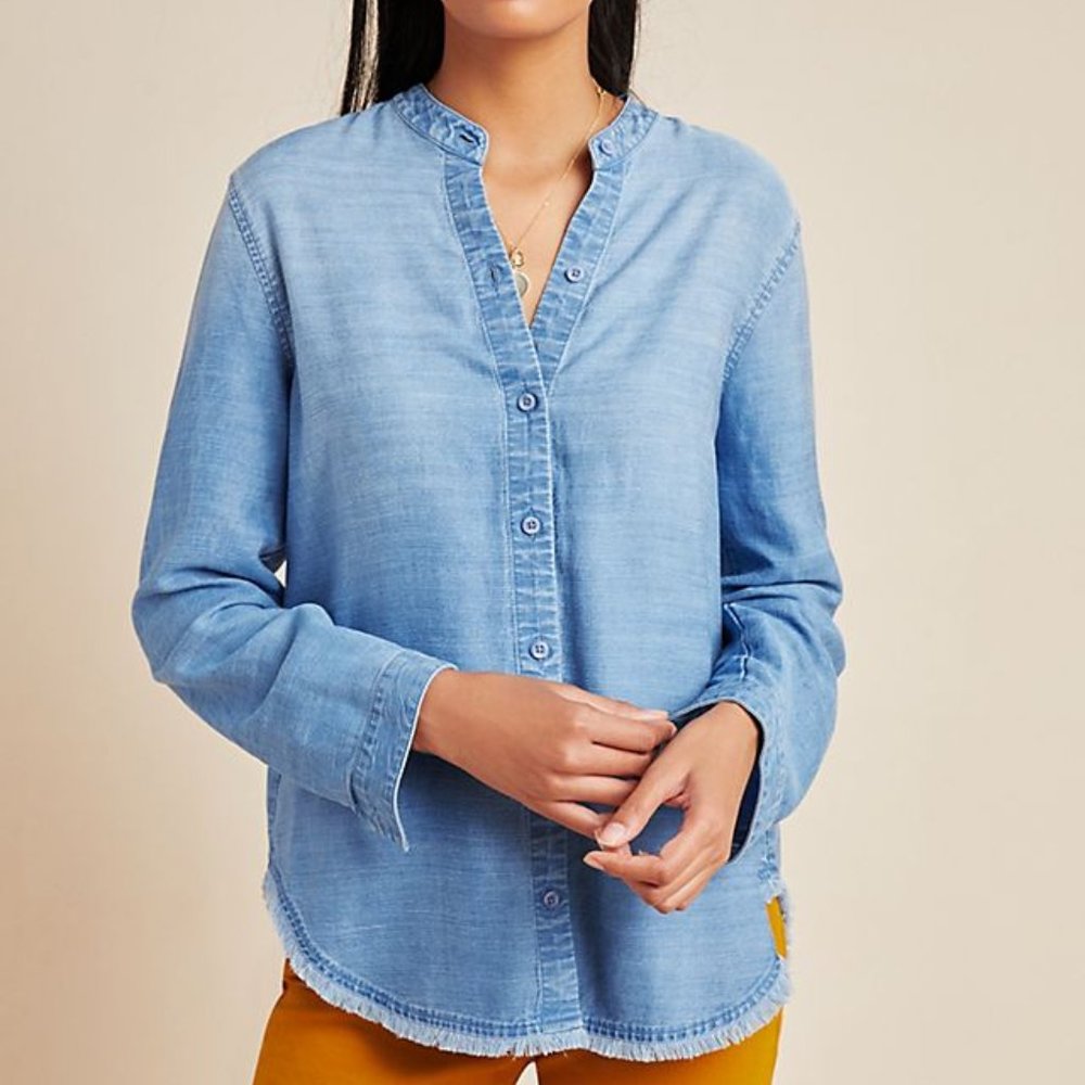 Anthropologie Chambray Buttondown